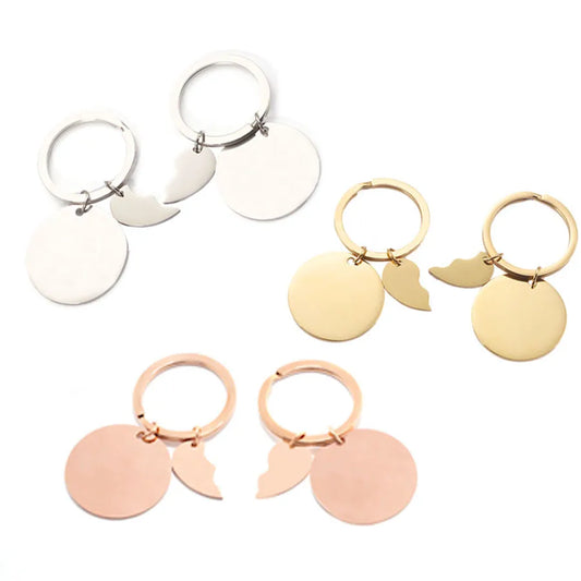 Simple Style Classic Style Solid Color Titanium Steel Unisex Bag Pendant Keychain