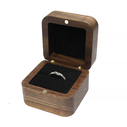 Simple Style Classic Style Solid Color Wood Jewelry Boxes