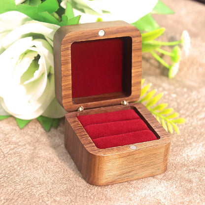 Simple Style Classic Style Solid Color Wood Jewelry Boxes