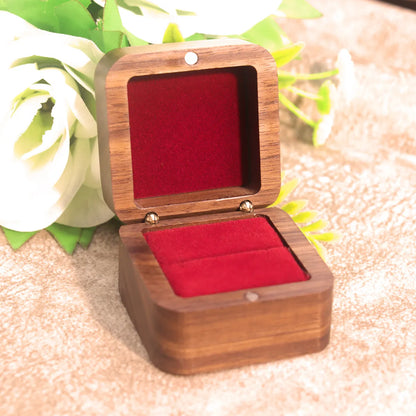 Simple Style Classic Style Solid Color Wood Jewelry Boxes