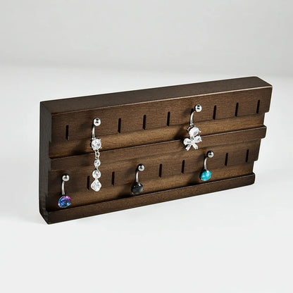 Simple Style Classic Style Solid Color Wood Jewelry Rack