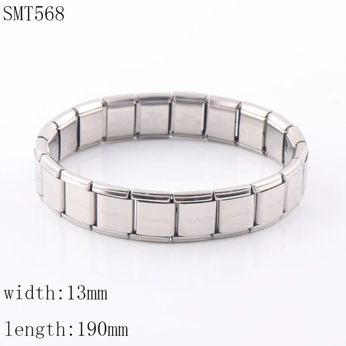 Simple Style Classic Style Square Solid Color Stainless Steel Plating Men'S Bangle