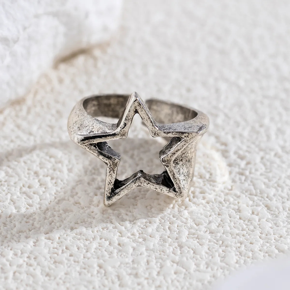 Simple Style Classic Style Star Alloy Hollow Out Women's Rings