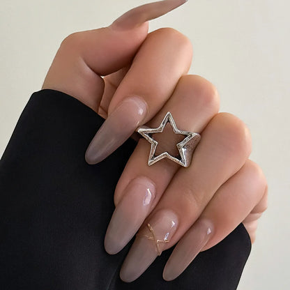 Simple Style Classic Style Star Alloy Hollow Out Women's Rings