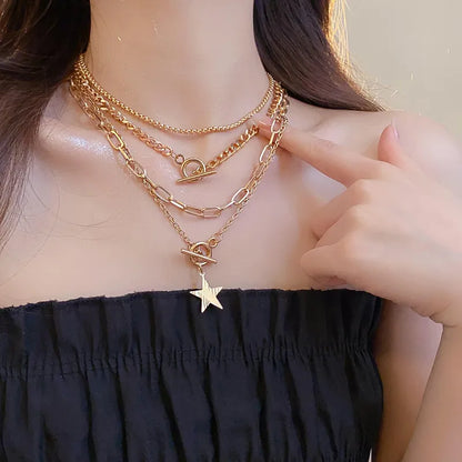 Simple Style Classic Style Star Iron Wholesale Pendant Necklace