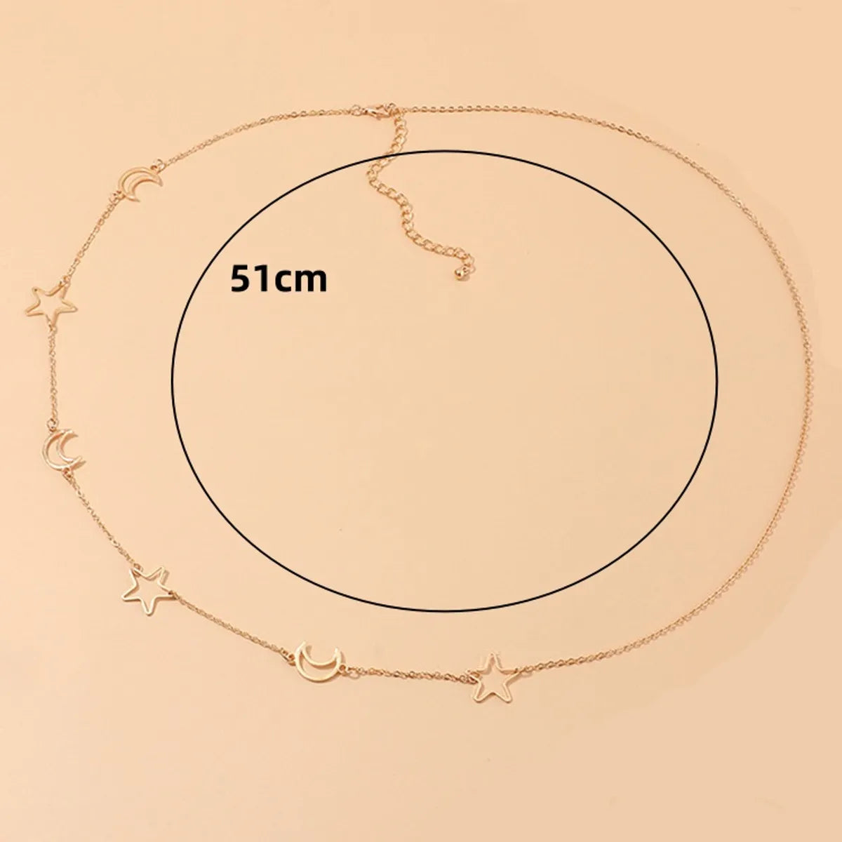 Simple Style Classic Style Star Moon Metal Women'S Chain Belts