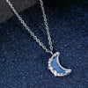 Simple Style Classic Style Star Moon Rhinestones Alloy Organic Glass Wholesale Pendant Necklace