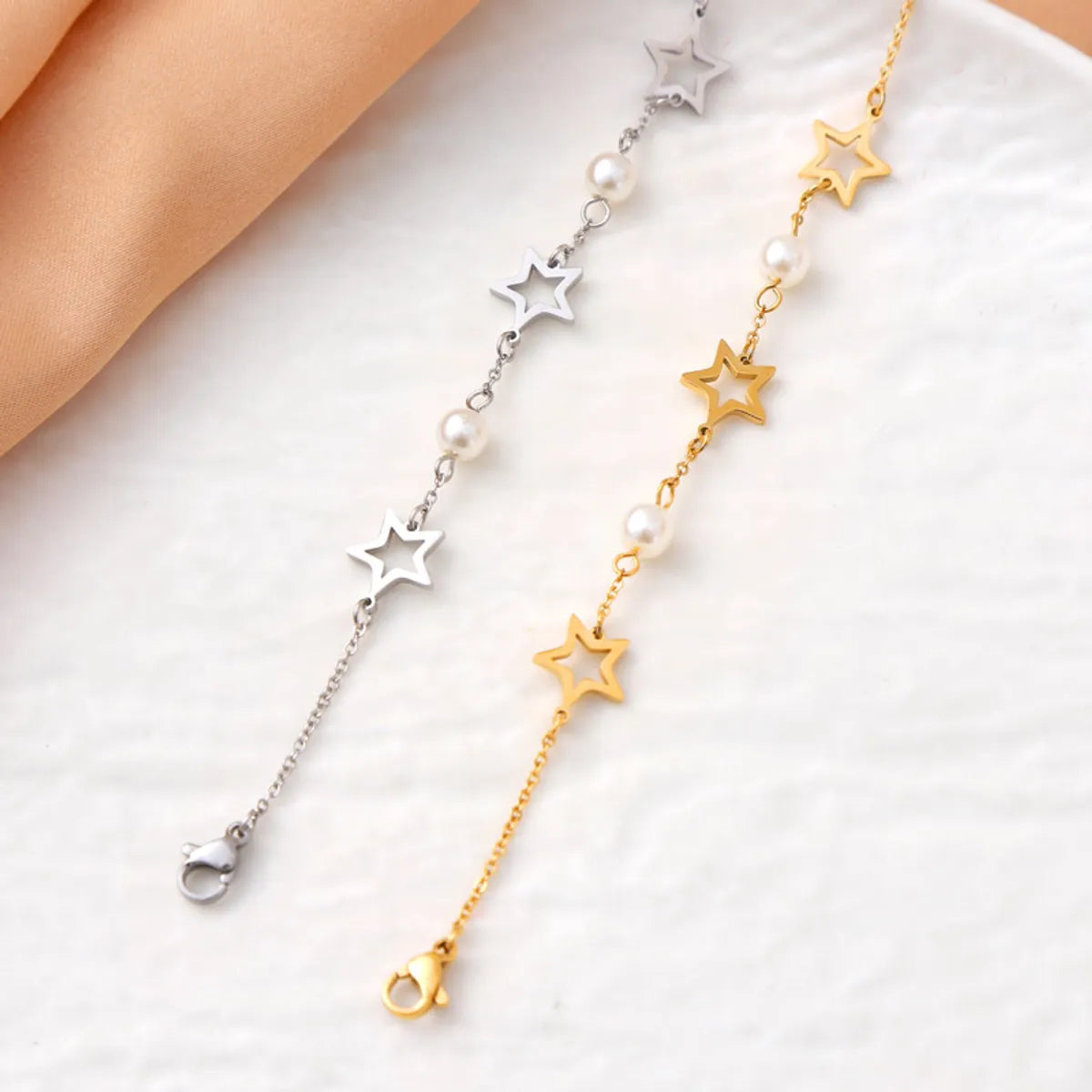 Simple Style Classic Style Star Stainless Steel Plating 18k Gold Plated Bracelets