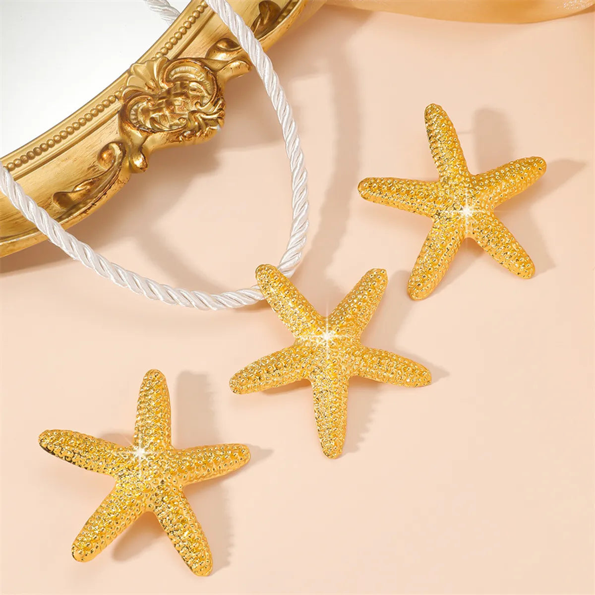 Simple Style Classic Style Starfish Alloy Plating Women's Earrings Necklace