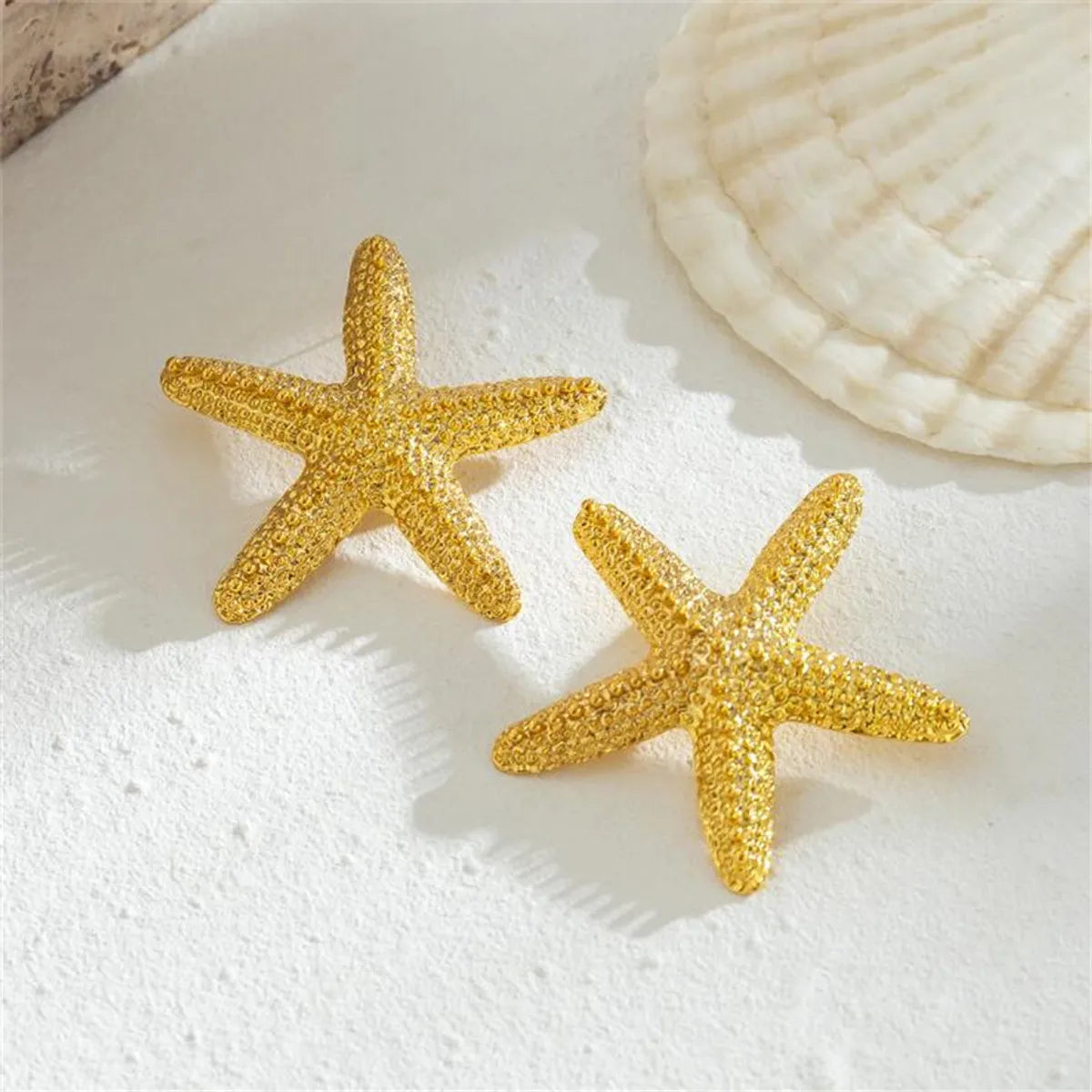 Simple Style Classic Style Starfish Alloy Plating Women's Earrings Necklace