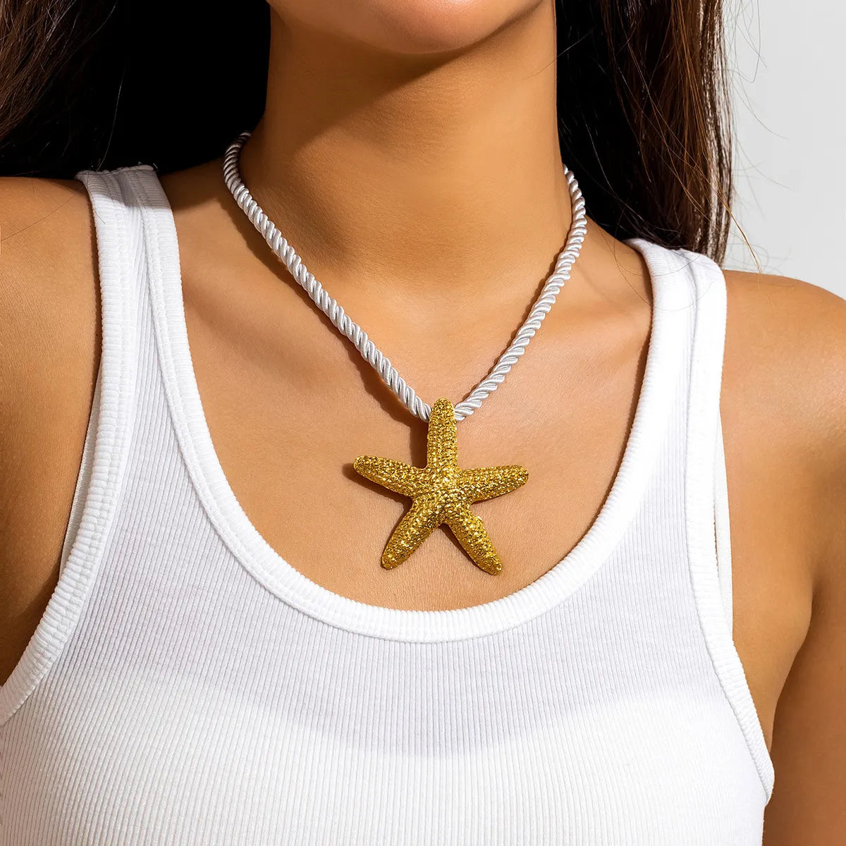 Simple Style Classic Style Starfish Alloy Plating Women'S Earrings Necklace