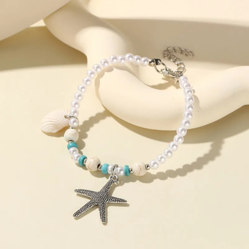 Simple Style Classic Style Starfish Shell Alloy Wholesale Bracelets