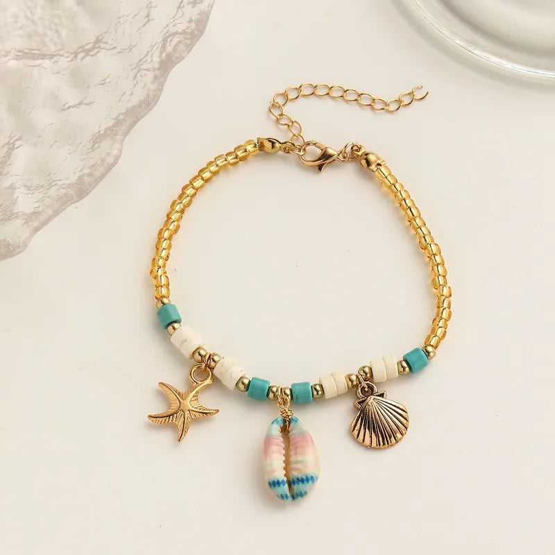 Simple Style Classic Style Starfish Shell Alloy Wholesale Bracelets