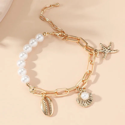 Simple Style Classic Style Starfish Shell Alloy Wholesale Bracelets