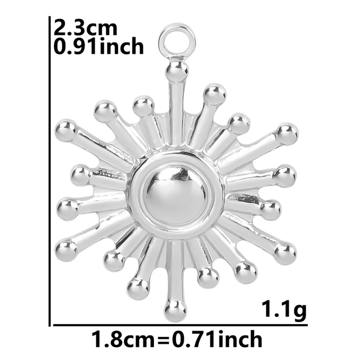 Simple Style Classic Style Sun 304 Stainless Steel Plating Women'S Pendant Necklace