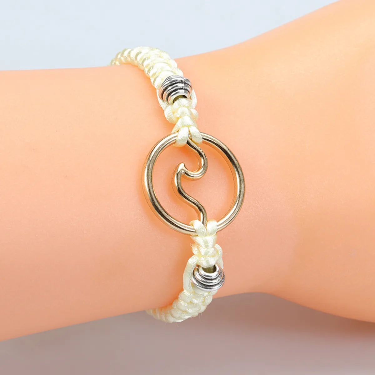 Simple Style Classic Style Sunflower Alloy Rope Shell Wholesale Drawstring Bracelets