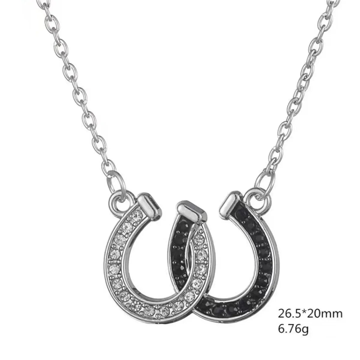 Simple Style Classic Style U Shape Rhinestones Alloy Wholesale Pendant Necklace