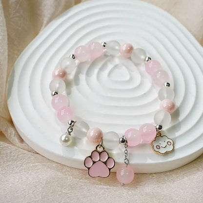 Simple Style Clouds Cat Alloy Beaded Bracelets