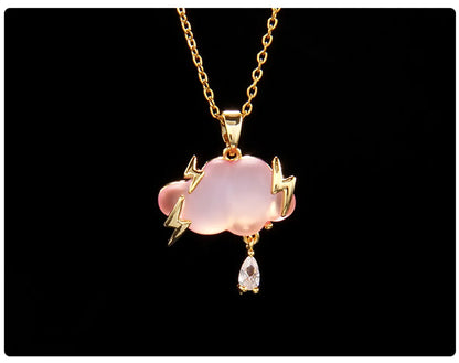 Simple Style Clouds Copper Gold Plated Pendant Necklace In Bulk