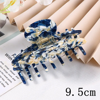 Simple Style Color Block Acetic Acid Sheets Carving Hair Claws 1 Piece