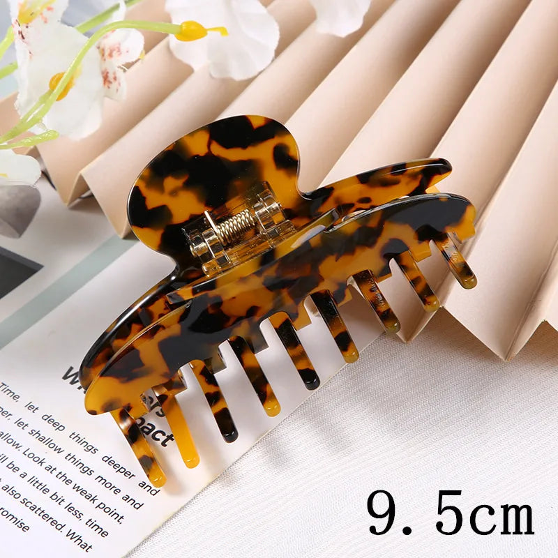 Simple Style Color Block Acetic Acid Sheets Carving Hair Claws 1 Piece