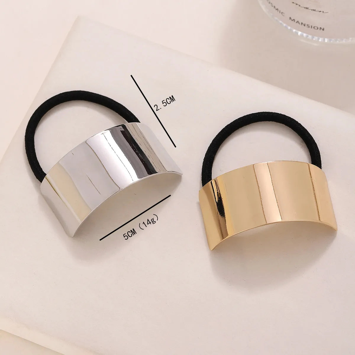 Simple Style Color Block Alloy Plating Hair Tie