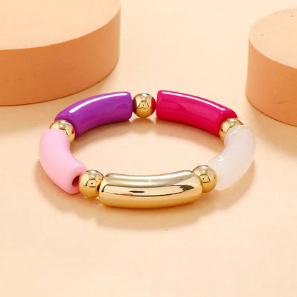 Simple Style Color Block Arylic Wholesale Bracelets