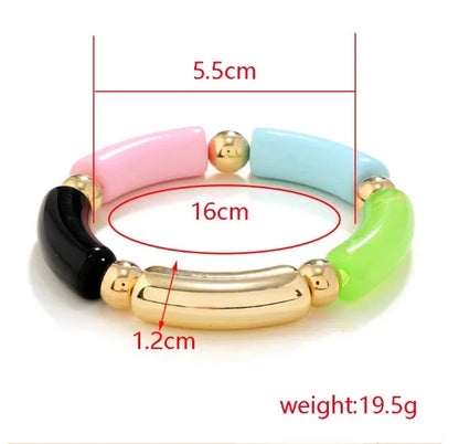 Simple Style Color Block Arylic Wholesale Bracelets