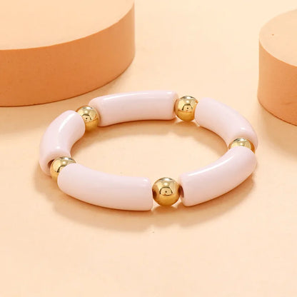 Simple Style Color Block Arylic Wholesale Bracelets