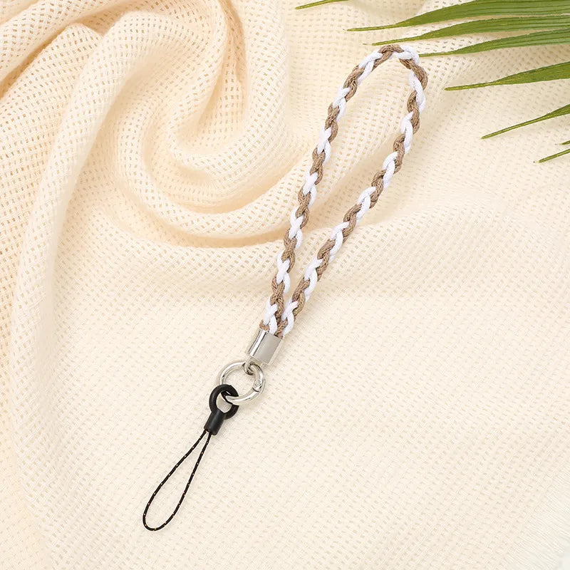 Simple Style Color Block Cotton Polyester Knitting Mobile Phone Chain