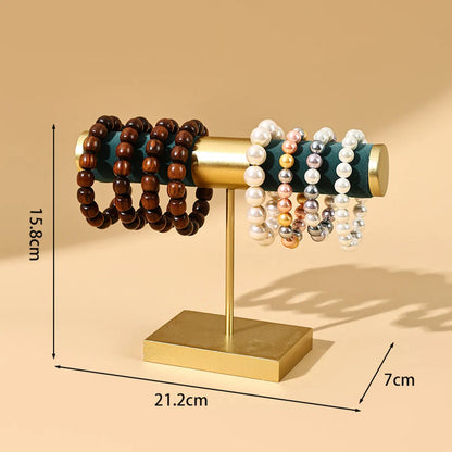 Simple Style Color Block Flannel Jewelry Rack