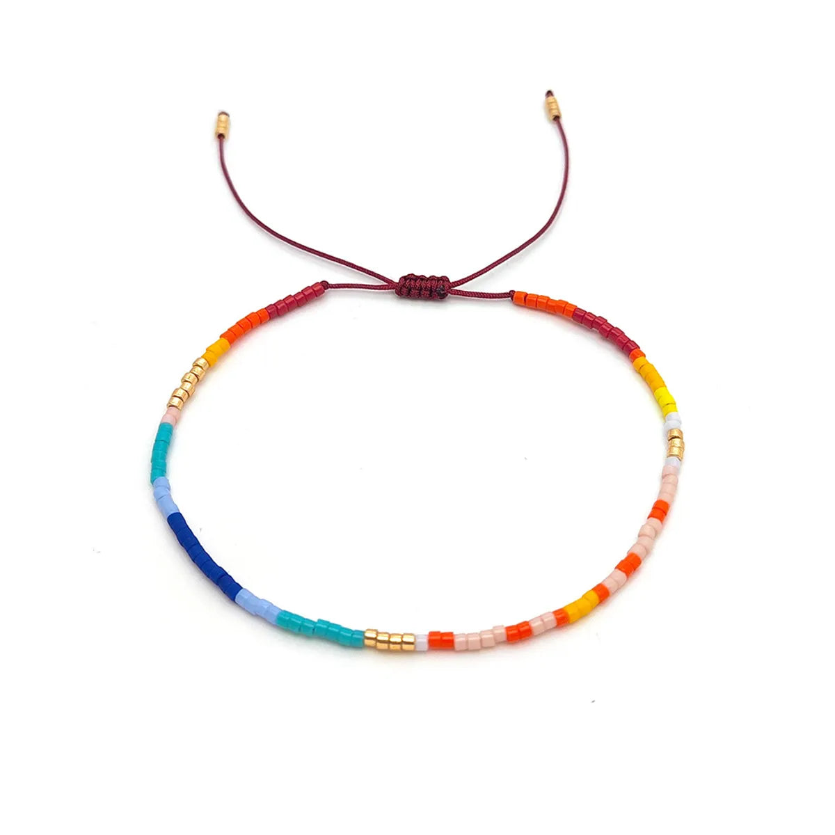 Simple Style Color Block Glass Glass Beaded Women's Bracelets