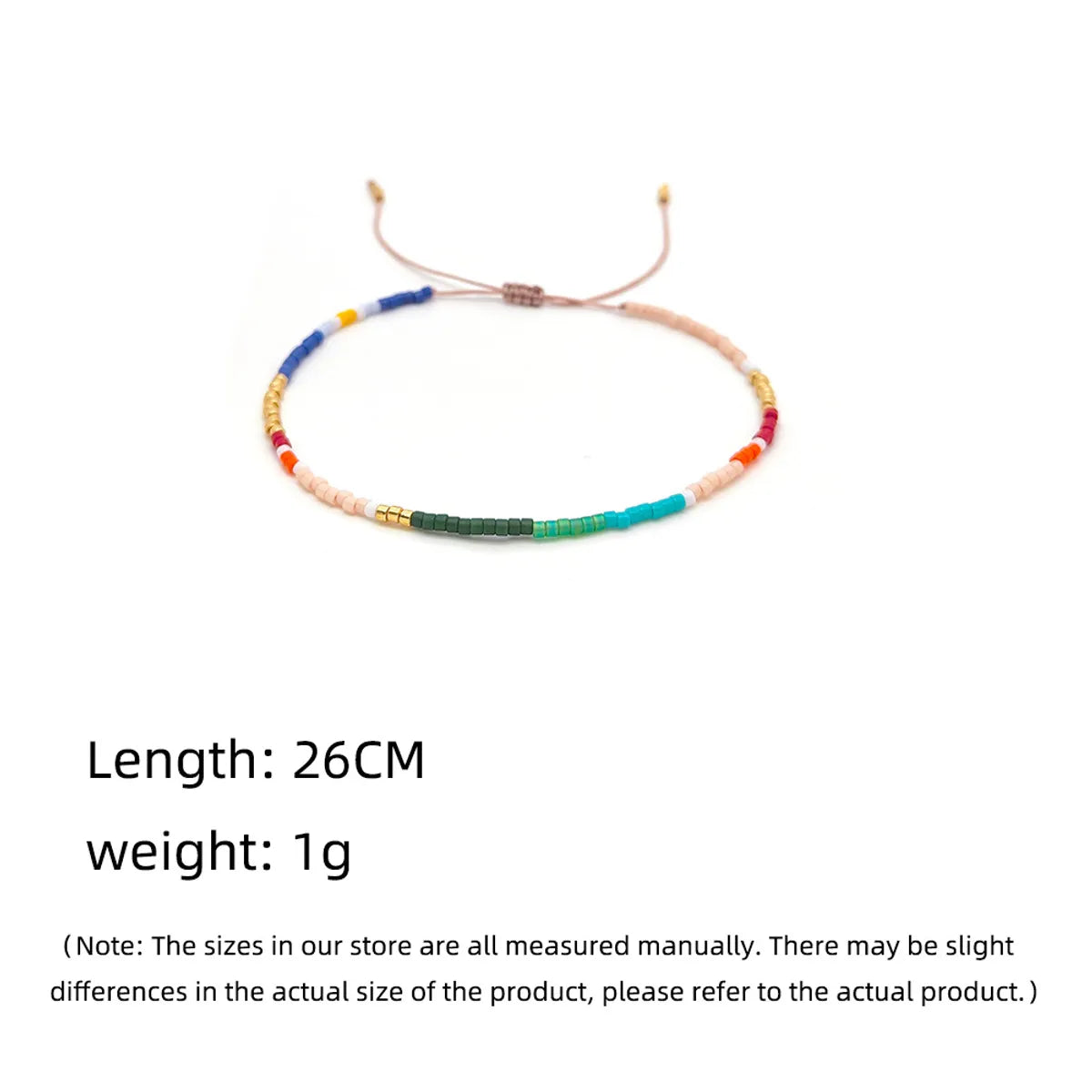 Simple Style Color Block Glass Glass Beaded Women's Bracelets