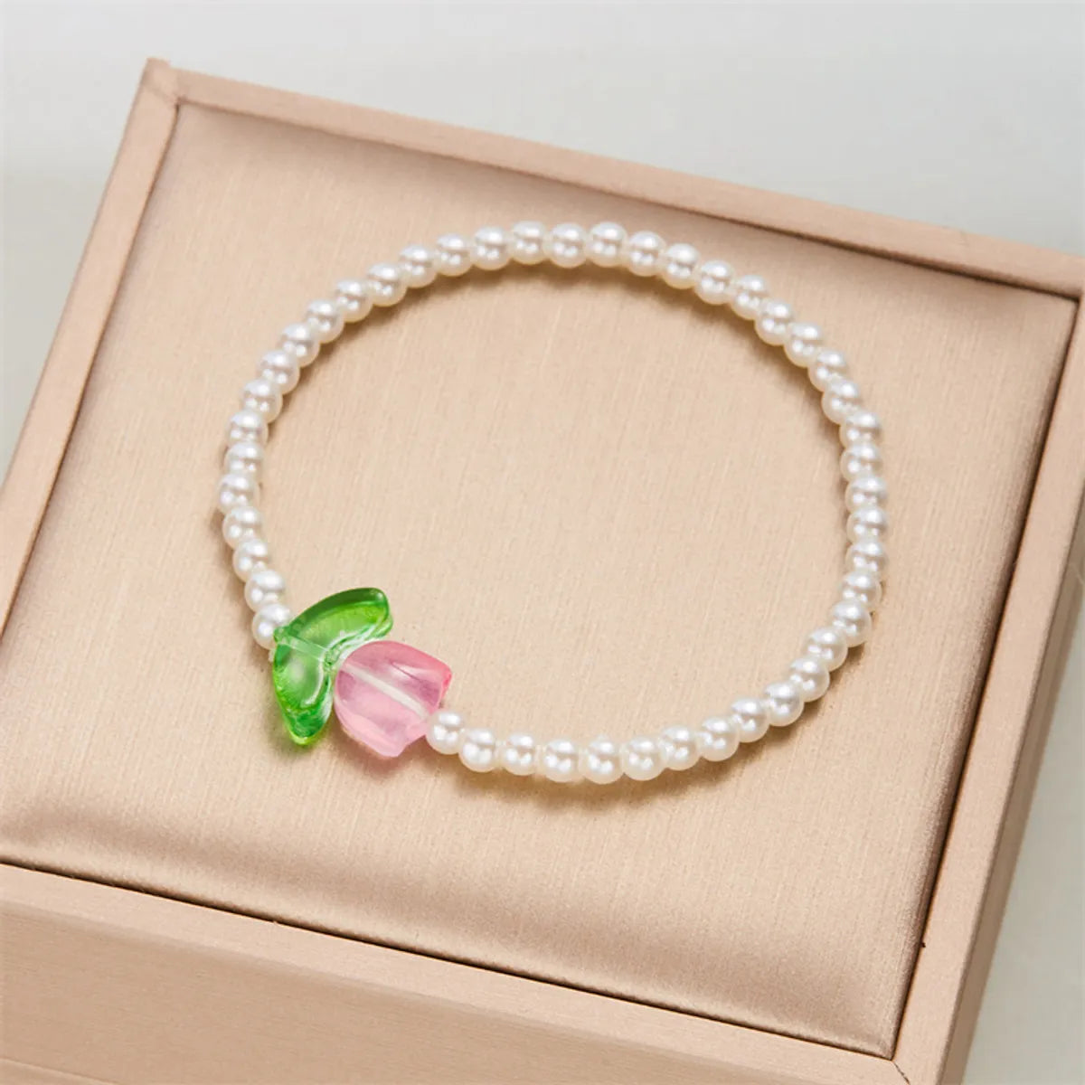 Simple Style Color Block Imitation Pearl Beaded Women'S Bracelets Necklace