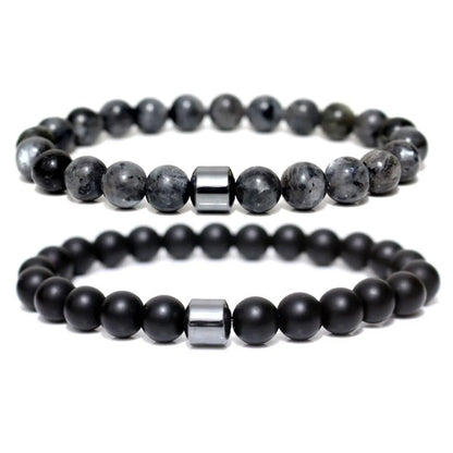 Simple Style Color Block Natural Stone Beaded Unisex Bracelets