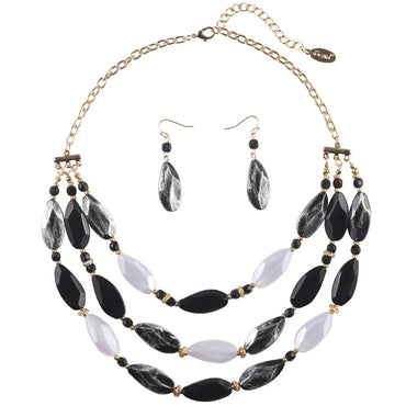 Simple Style Color Block Plastic Resin Iron Handmade Women'S Jewelry Set