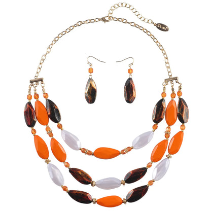 Simple Style Color Block Plastic Resin Iron Handmade Women'S Jewelry Set