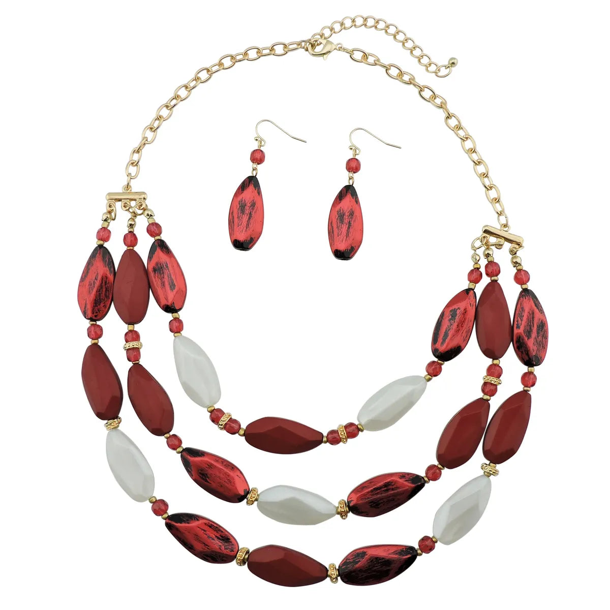 Simple Style Color Block Plastic Resin Iron Handmade Women'S Jewelry Set