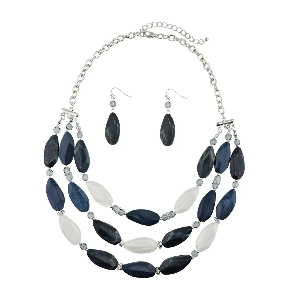 Simple Style Color Block Plastic Resin Iron Handmade Women'S Jewelry Set