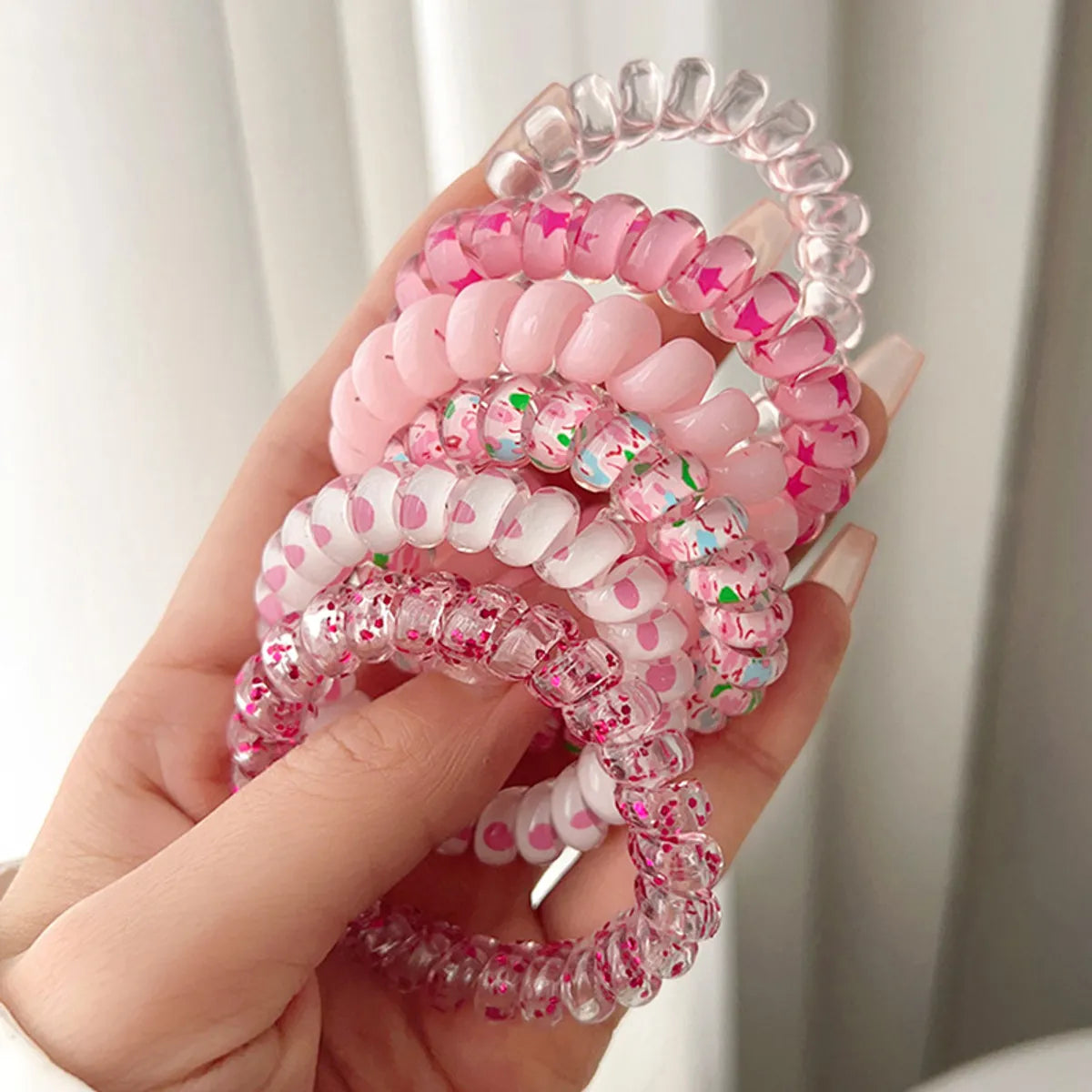 Women'S Simple Style Color Block Resin Hair Tie