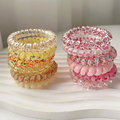 Women'S Simple Style Color Block Resin Hair Tie