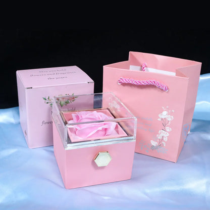 Romantic Rose Rubber Paint Soap Flower Jewelry Boxes