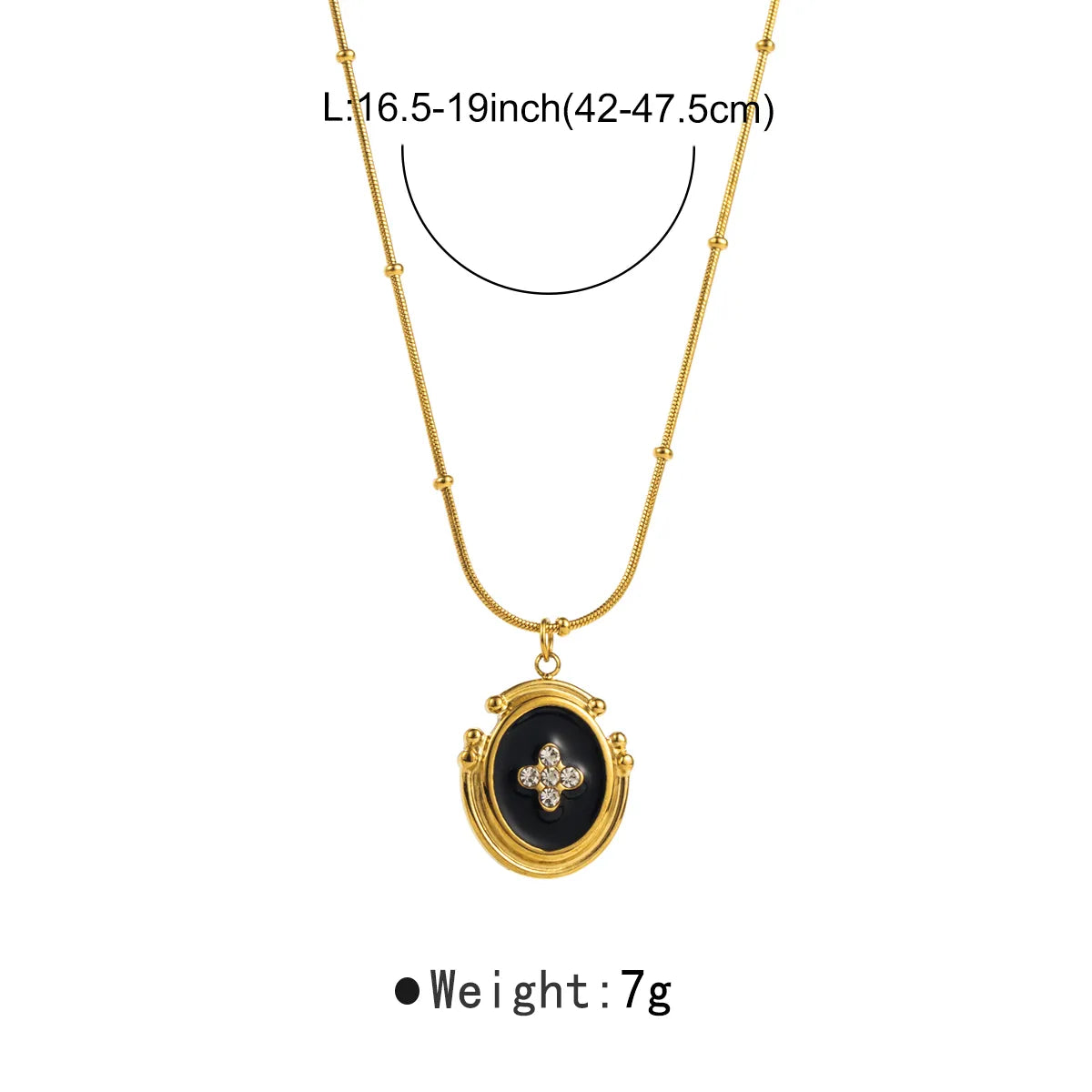 Wholesale Jewelry Simple Style Color Block 304 Stainless Steel Stoving Varnish Pendant Necklace