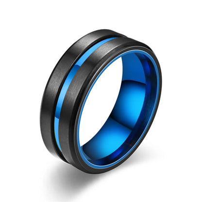 Simple Style Color Block Stainless Steel Unisex Rings