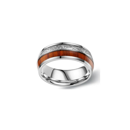 Simple Style Color Block Titanium Steel Men'S Rings