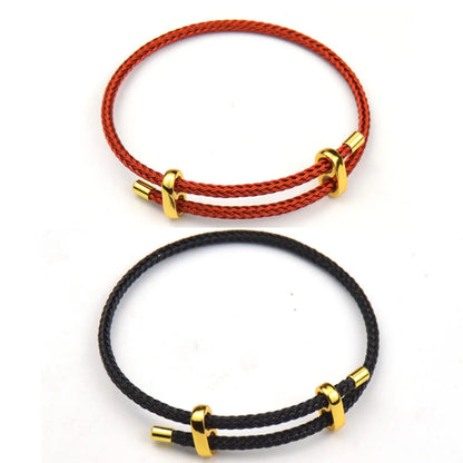 Simple Style Color Block Titanium Steel Plating Bracelets