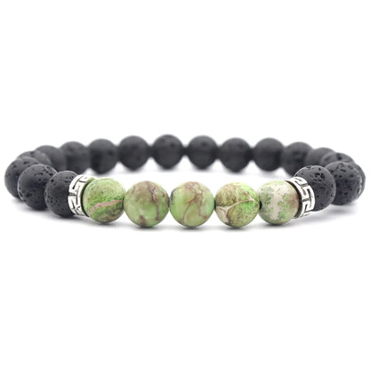 Simple Style Colorful Stone Beaded Unisex Bracelets