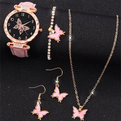 Simple Style Commute Butterfly Buckle Quartz Women'S Watches