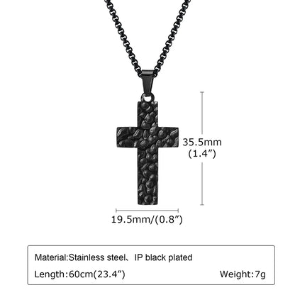 Simple Style Commute Cross 304 Stainless Steel 18K Gold Plated Men'S Pendant Necklace