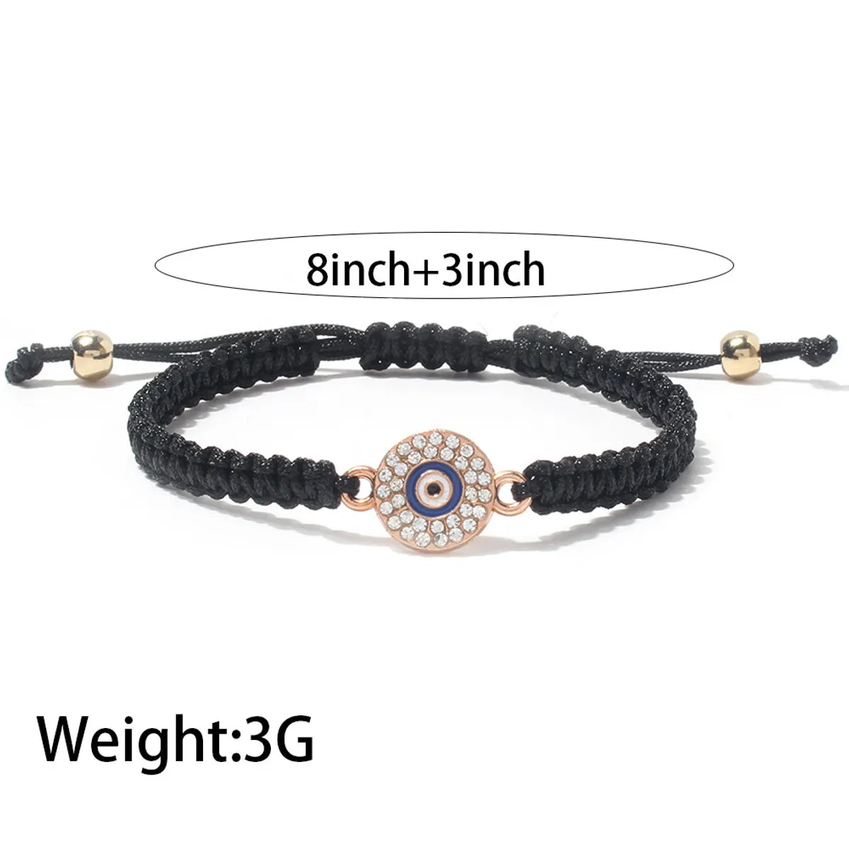 Simple Style Commute Cross Heart Shape Eye Cloth Knitting Unisex Bracelets